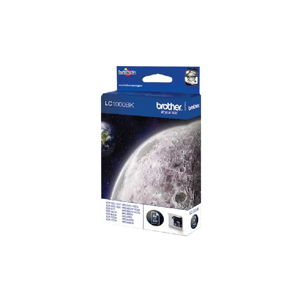 LC1000BK BROTHER BLACK INK 500P DCP130/330/350/353/357/540/560/750/770