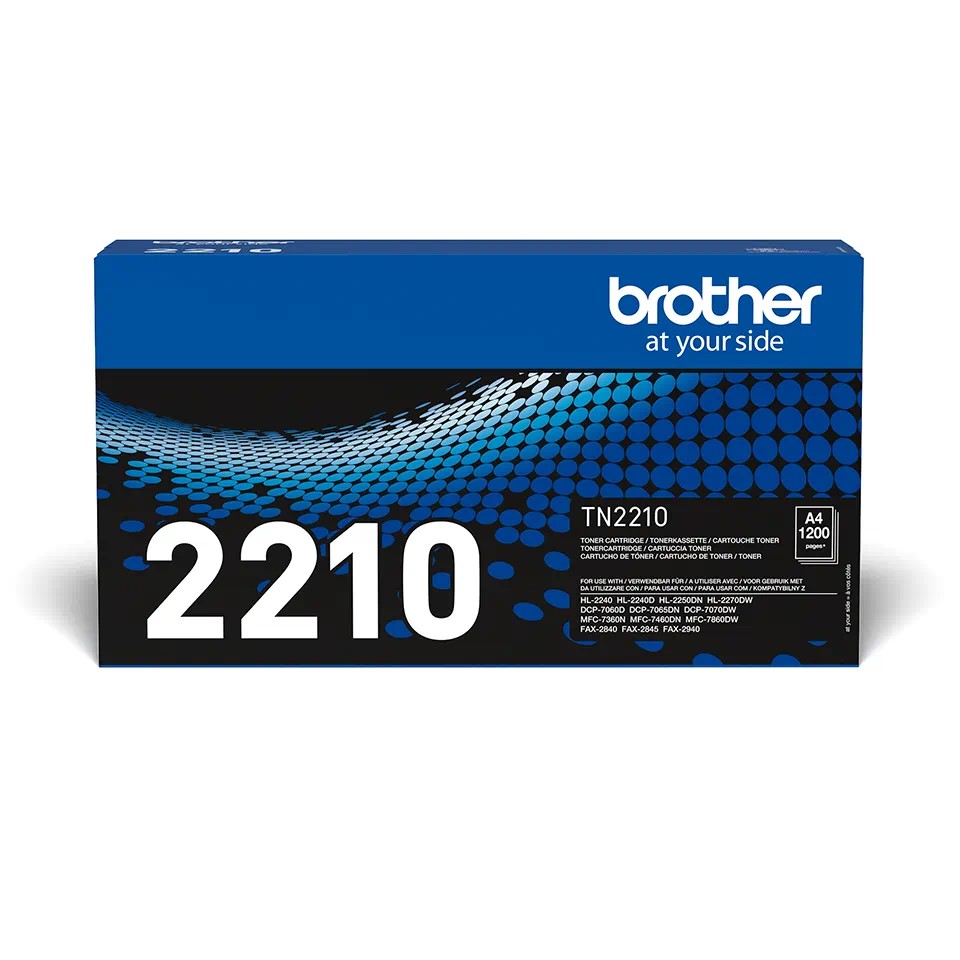 TN2210 BROTHER BLACK TONER 1200P HL2240/50/70-FAX2840/45/2940-MFC7360/7460/7860