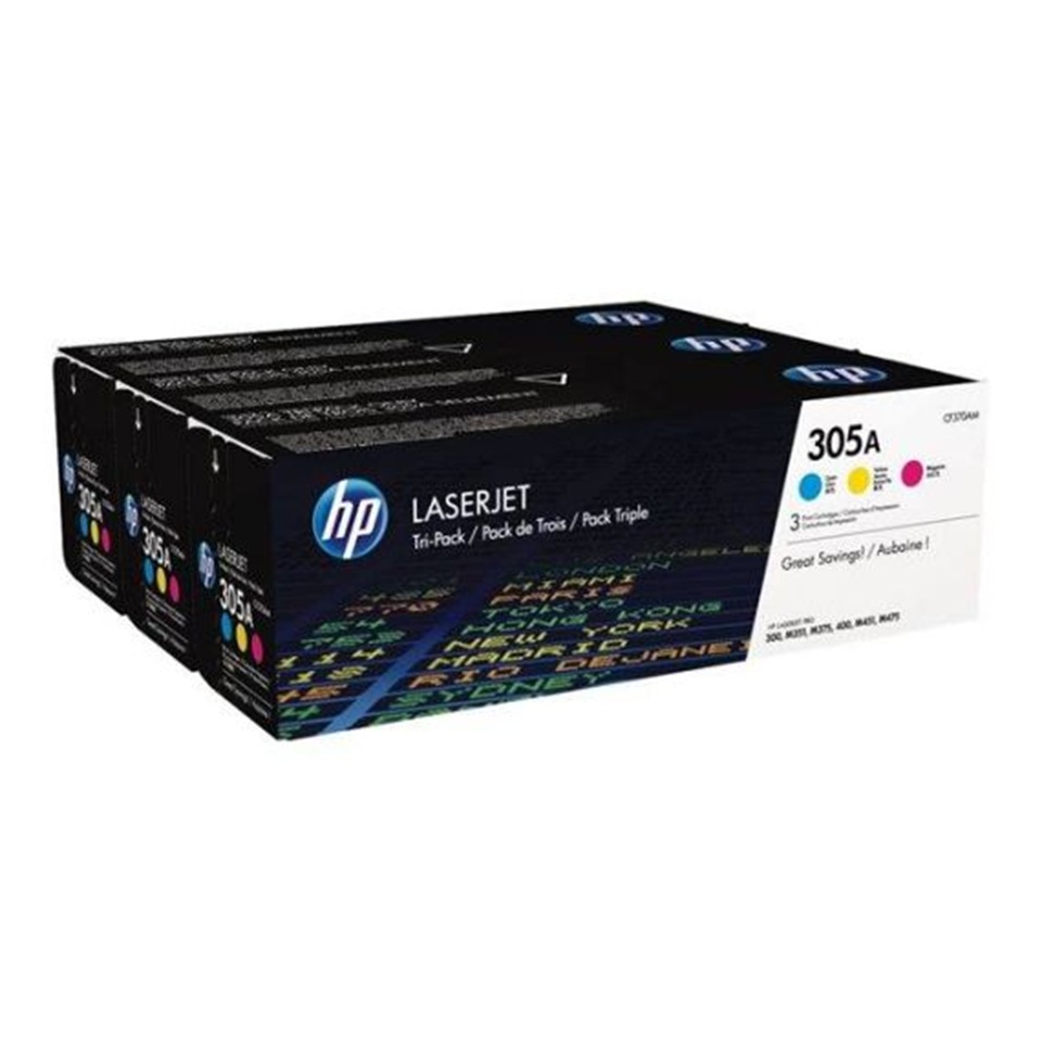 CF370AM(D) HP TONER 305A CYM TRI-PACK TONER