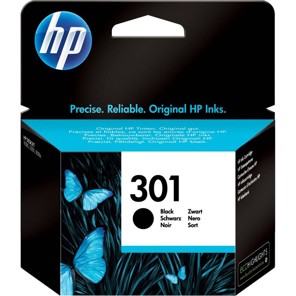CH561EE HP301 BLACK INK 190P DDJ 1000/1050A/2050A/2054A/2510/3000/3050A/3052A