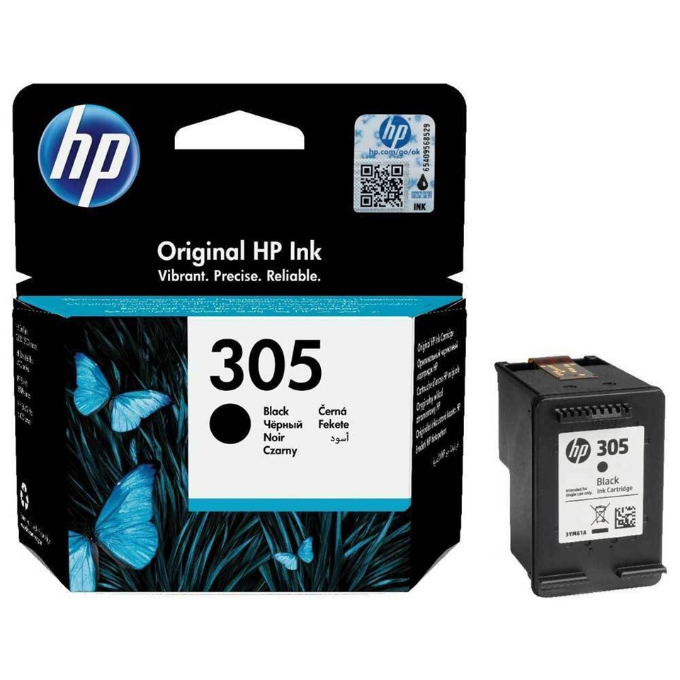 3YM61AE Black HP305 Ink Cartridge