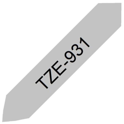 TZe931 12mm BLACK ON SILVER 8m BROTHER P-TOUCH TAPE