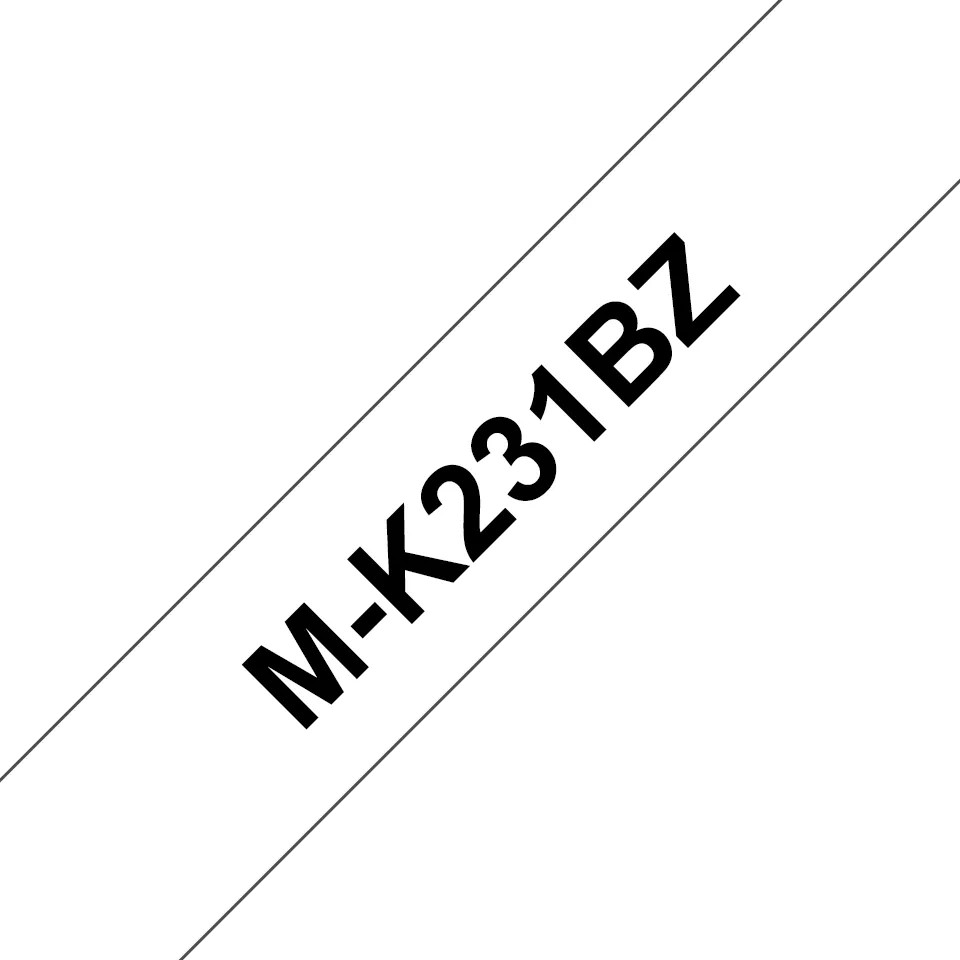MK231BZ (Blister) 12mm Black On White Tape MK231BZ (Blister) 12mm Black On White Tape