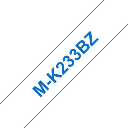 MK233BZ (D) (Blister) 12mm Blue On White Tape