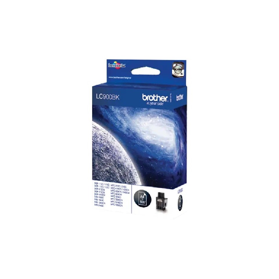 LC900BK BROTHER BLACK INK 500P DCP110/111/115/120//310/315