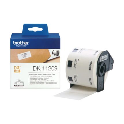 DK11209 BROTHER Small Address Labels 800/Roll (29mm x 62mm)