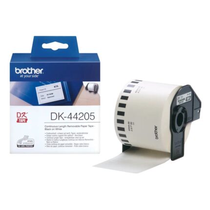 DK44205(D) BROTHER Continuous Removable White Paper Tape (62mm)