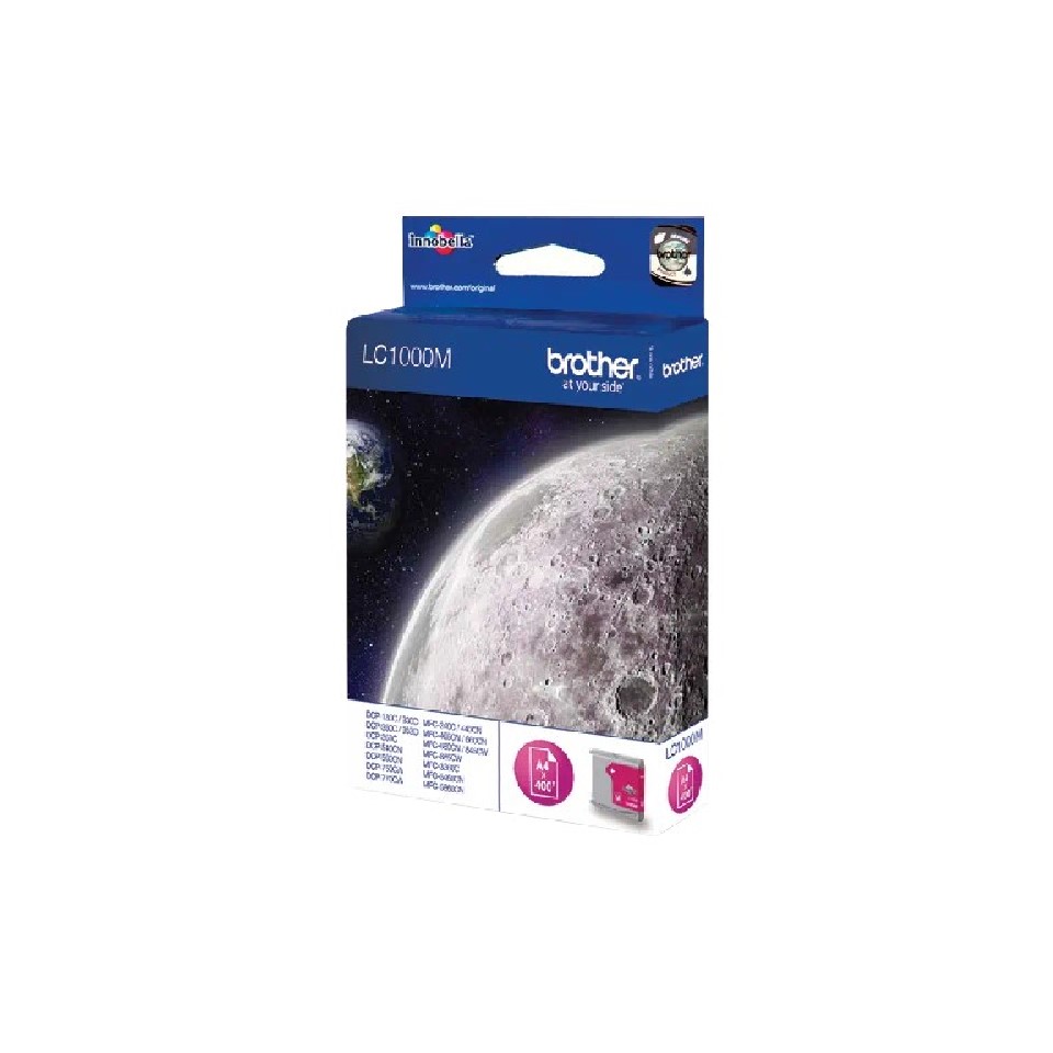 LC1000M BROTHER MAGENTA INK 400P DCP130/330/350/353/357/540/560/750/770 LC1000M BROTHER MAGENTA INK 400P DCP130/330/350/353/357/540/560/750/770