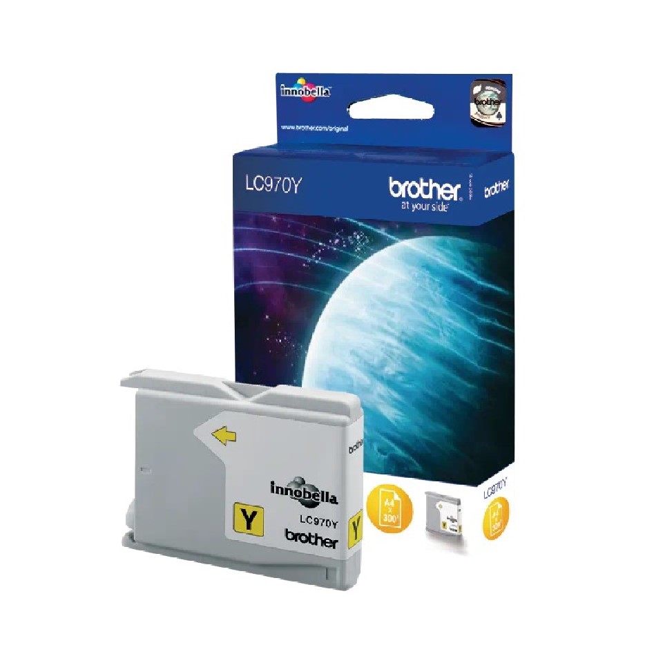 LC970Y BROTHER YELLOW INK 300P DCP135/150/153/157-MFC235/260