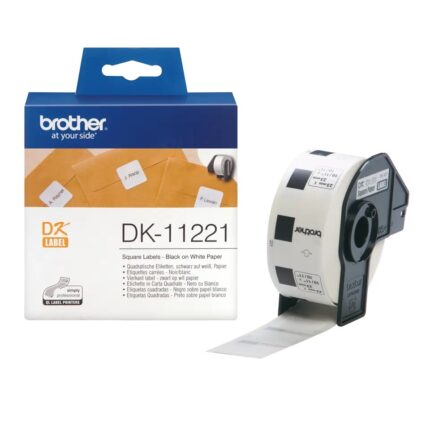 DK11221(D) BROTHER SQUARE Labels 1000/Roll (23mm Diameter)
