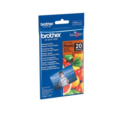 BP71GP20 (D) BROTHER GLOSSY PHOTO PAPER 10x15cm 20 SHEETS 260GR2