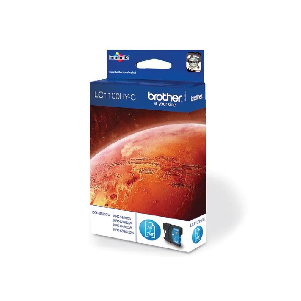 LC1100HYC (D) BROTHER CYAN INK 750P HIGH YIELD DCP6690-MFC5890/5895/6490/6890