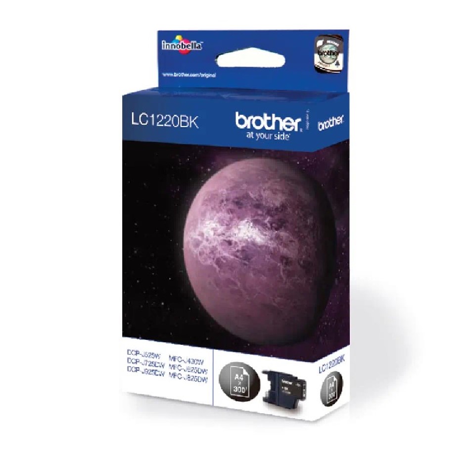 LC1220BK BROTHER BLACK INK DCP525/725/925-MFCJ430/625/825/5910/6510/6910 300p