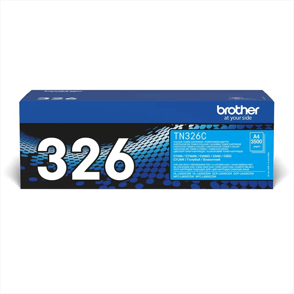 TN326C BROTHER HIGH YIELD CYAN TONER 3500P HLL8250CDN/DCPL8400CDN