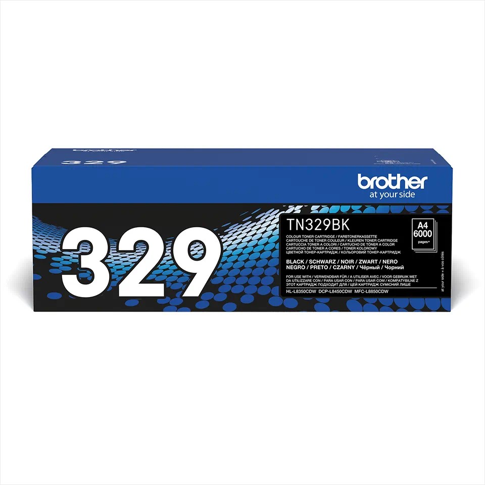 TN329BK BROTHER BLACK TONER 6000p DCPL8450CDW/HLL8350CDW/MFCL8850CDW