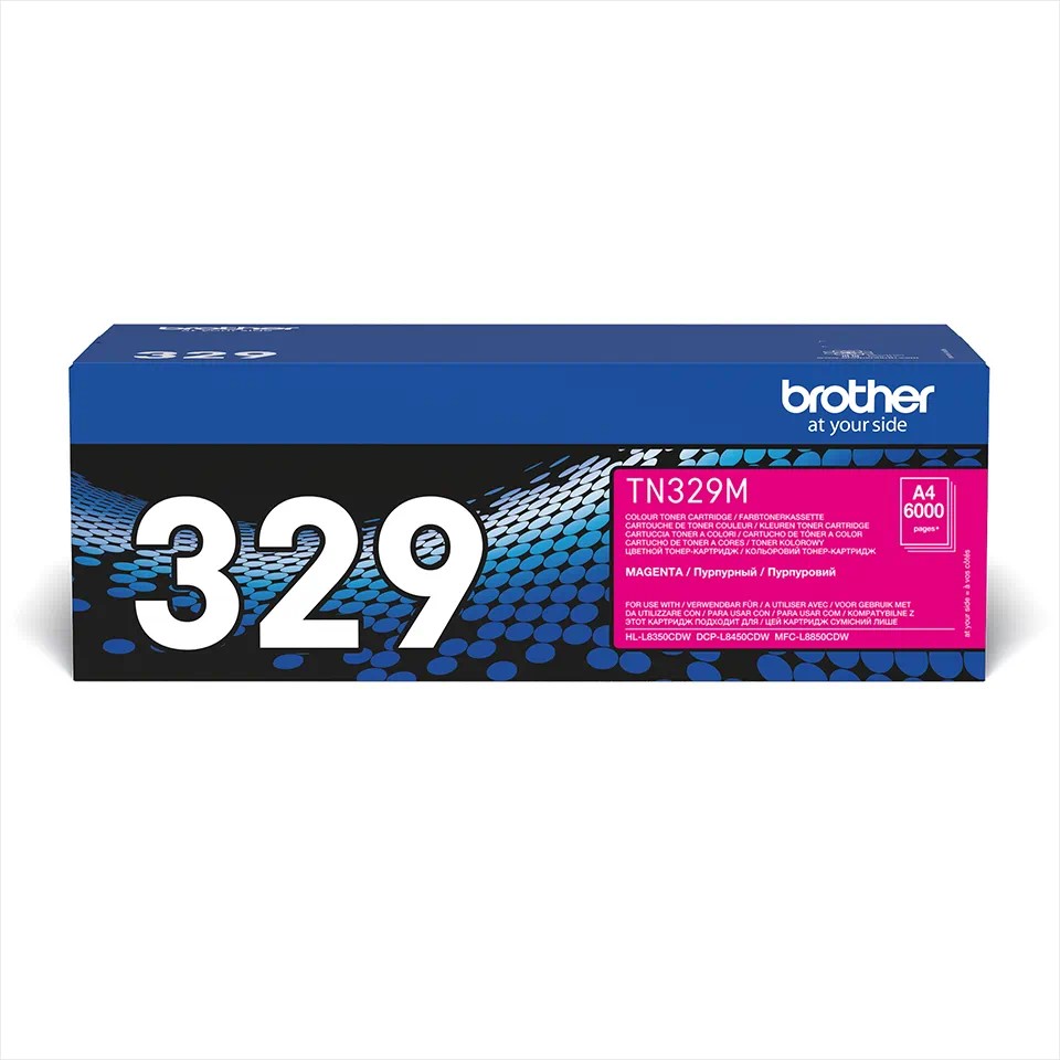 TN329M BROTHER MAGENTA TONER 6000p DCPL8450CDW/HLL8350CDW/MFCL8850CDW
