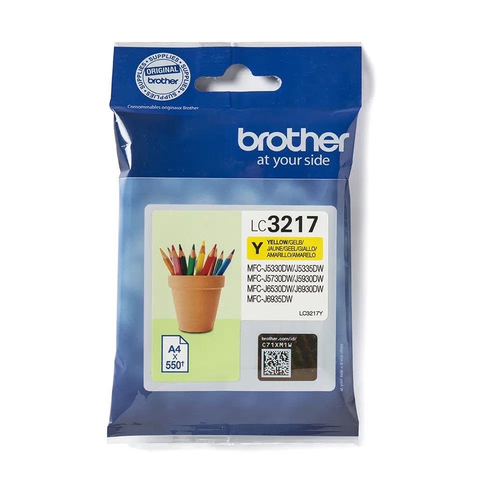 LC3217Y BROTHER YELLOW INK 550P MFC-J5330/5335/5730/5930/6530/6930/6935