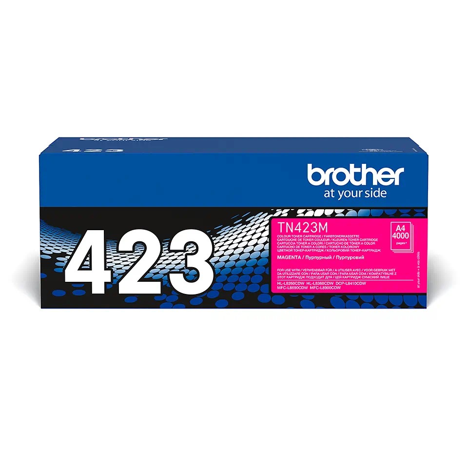 TN423M BROTHER MAGENTA TONER 4000P HL-L8260CDW/HL-L8360CDW/DCP-L8410CDW