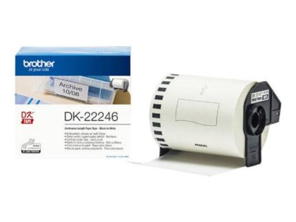 DK22246 BROTHER Continuous Paper Label Roll – Black on White