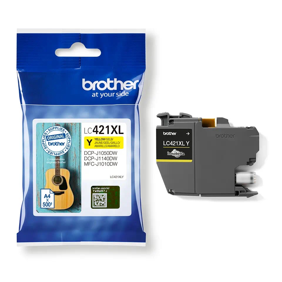 LC421XLY Yellow ink cartridge 500 pages MFC-J1010DW