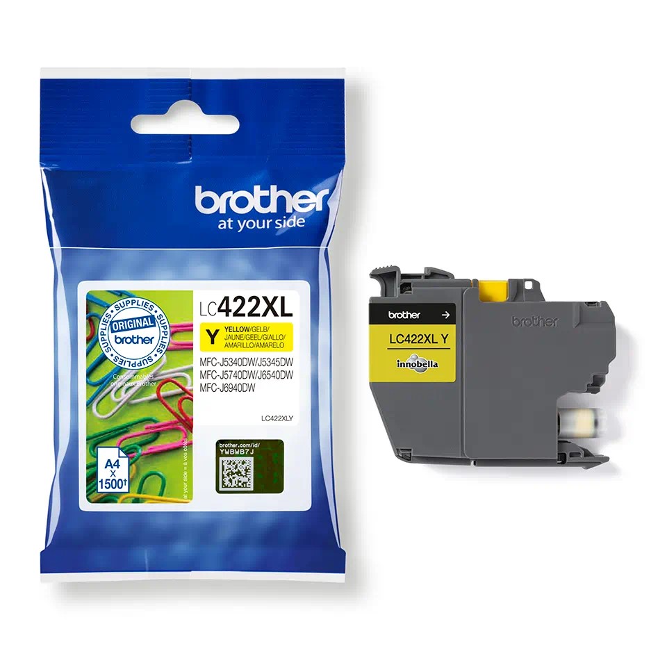 LC422XLY Yellow ink cartridge 1500 pages MFCJ5340DW LC422XLY Yellow ink cartridge 1500 pages MFCJ5340DW