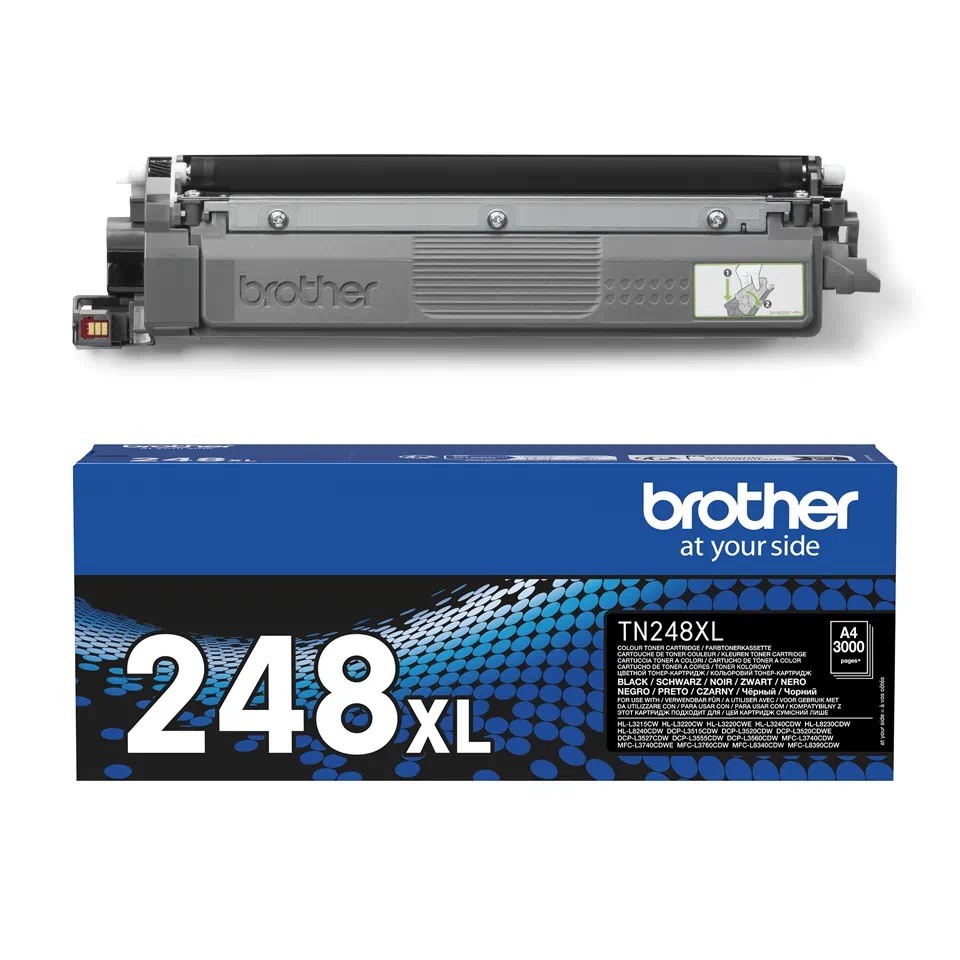TN248XLBK BROTHER BLACK TONER 3000 Pages (HL-L3220/3240/DCP-L3520/3560/MFC-L3740/3760) TN248XLBK BROTHER BLACK TONER 3000 Pages (HL-L3220/3240/DCP-L3520/3560/MFC-L3740/3760)
