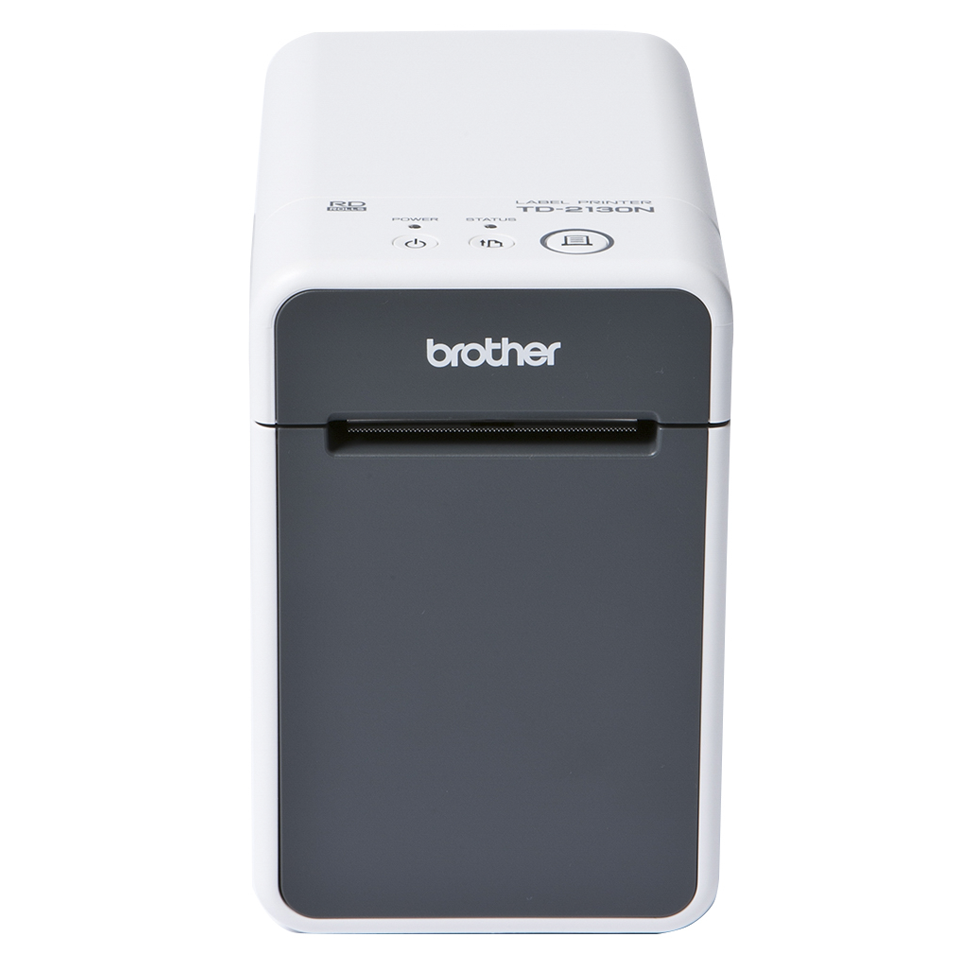 TD2135N BROTHER Desktop Label Printer USB and Wired Ethernet (Network) connectivity.