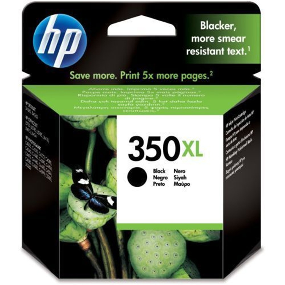 CB336EE HP350XL BLACK INK 1000P DJ D4260/D4360 OJ J5730/5780/5785/6410/6415