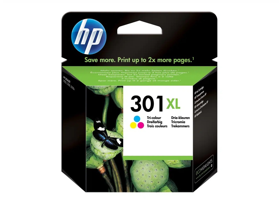 CH564EE HP301XL TRICOLOR INK 330P DJ 1000/1050A/2050A/2054A/2510/3000/3050A/3052