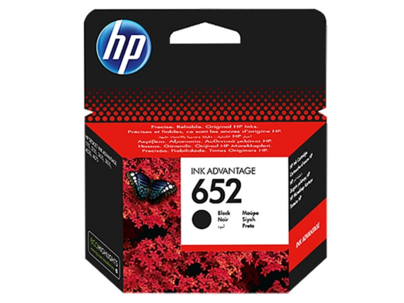 F6V25AE HP652 BLACK INK 360P DJ 1115/2135/3635/3835/4535/4675
