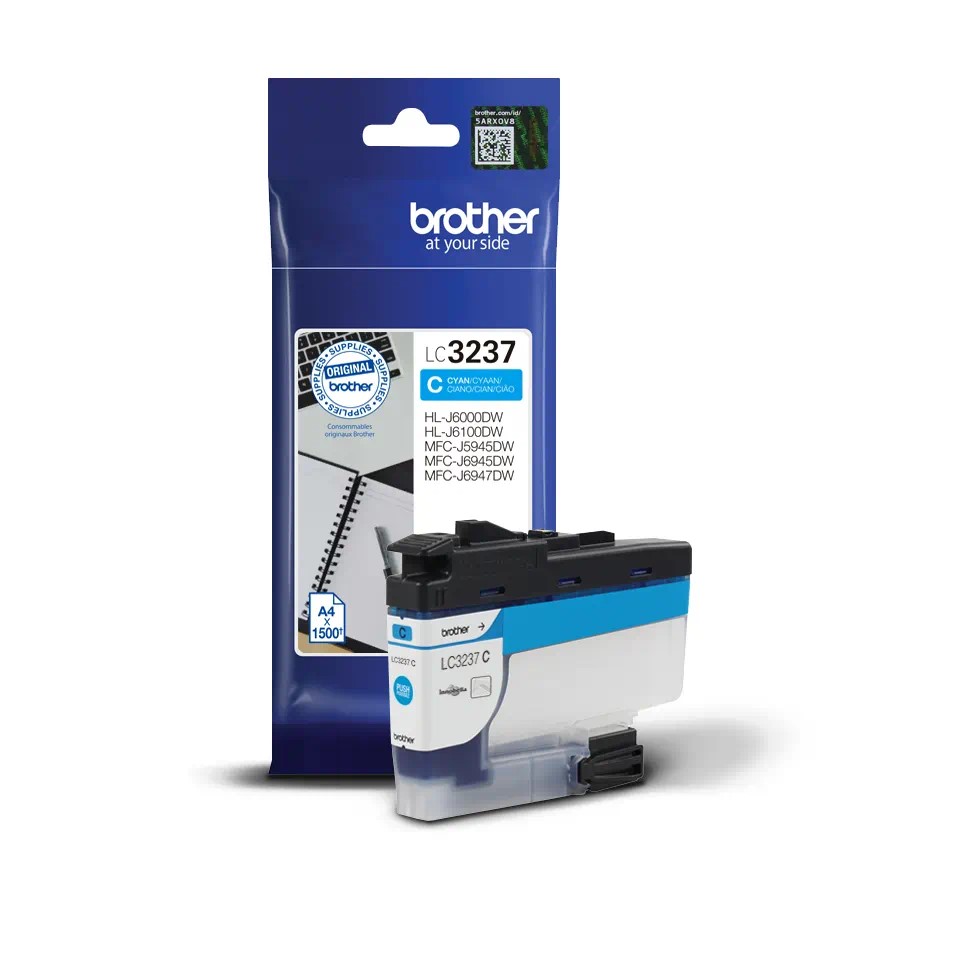 LC3237C INK CARTRIDGE CYAN 1500P MFCJ5945/MFCJ6945/MFCJ6947/HLLJ6000/HLLJ6100